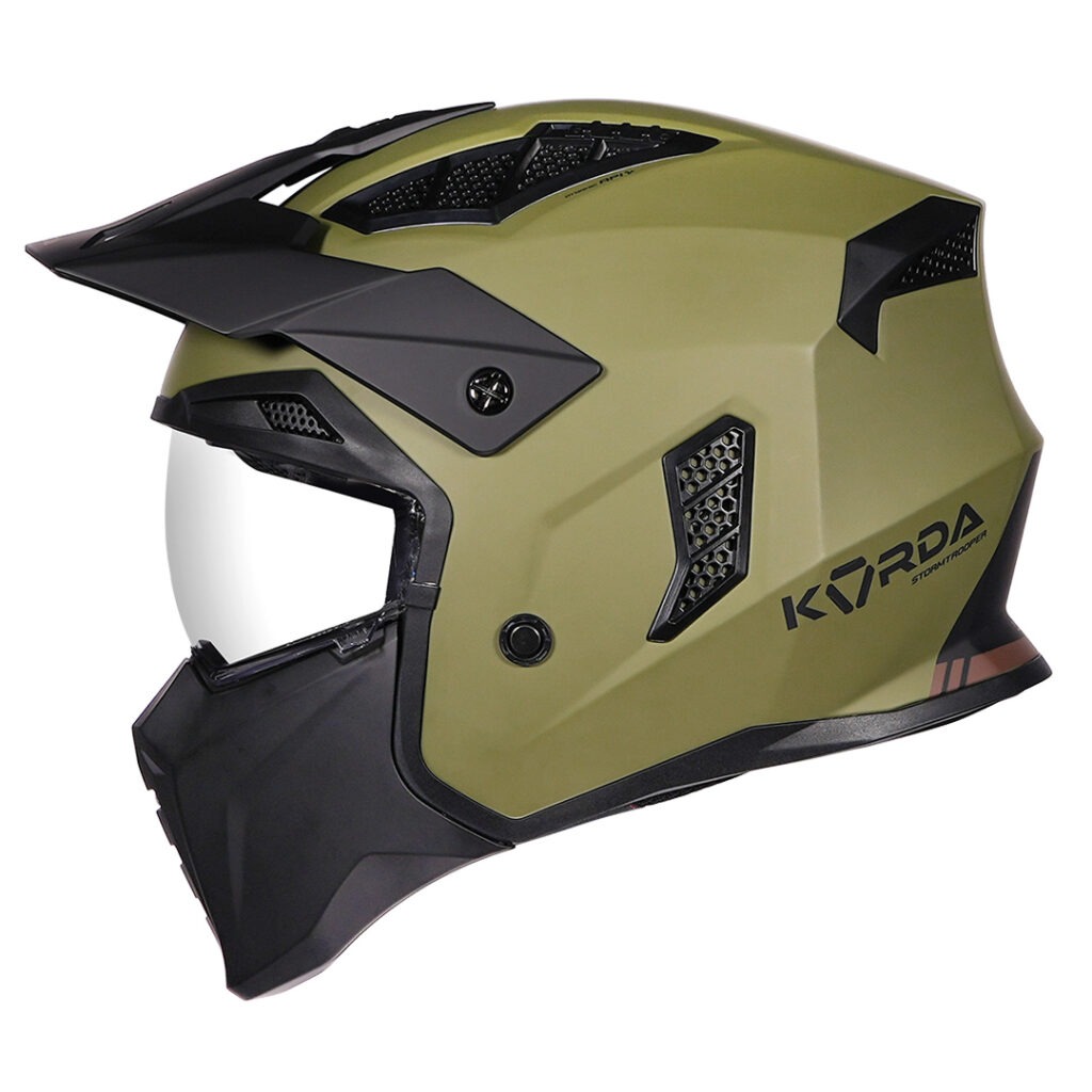 Korda Stormtrooper Solid Matt Black olive Green Helmet